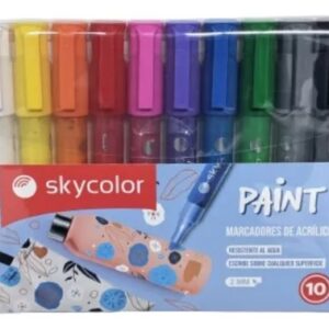 MARCADORES SKYCOLOR ACRILICOS PAINT MIX X10 (JJ205623-CL)