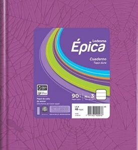 CUADERNO EPICA NUMERO 3 FORRADO 90GR T/C X48H V/COLORES CUADRICULADO (10582)