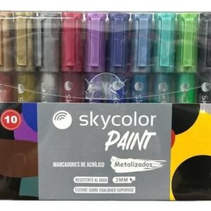 MARCADORES SKYCOLOR ACRILICOS METALIZADOS PAINT MIX X10U (JJ205623-ME)