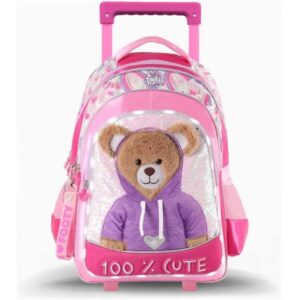 MOCHILA FOOTY OSITO TEDDY C/LUZ LED 18" C/R (F2131)