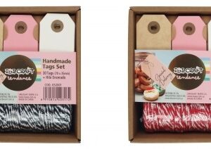 SET IBI CRAFT TAGS 30 ETIQUETAS + HILO ENCERADO (652001)