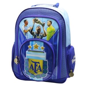 MOCHILA CRESKO "ARGENTINA CAMPEON DEL MUNDO" 18" ESPALDA (AF021)