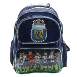 MOCHILA CRESKO "ARGENTINA CAMPEON DEL MUNDO" C/LUZ 16" ESPALDA (AF010)