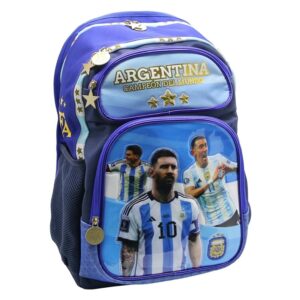 MOCHILA CRESKO "ARGENTINA CAMPEON DEL MUNDO" 18" ESPALDA (AF024)