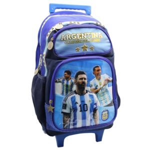MOCHILA CRESKO "ARGENTINA CAMPEON DEL MUNDO" 18" C/CARRO (AF124)