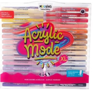 MARCADORES MOOVING COLORING ACRILICOS X60U (3022160)