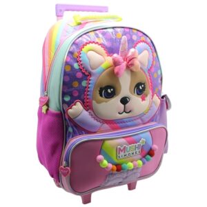 MOCHILA CRESKO SIMONES GLITTER C/MOÑO C/CARRO 18" (SI918)