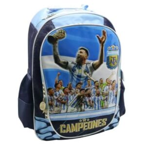 MOCHILA CRESKO "ARGENTINA CAMPEON DEL MUNDO" 18" ESPALDA (AF020)