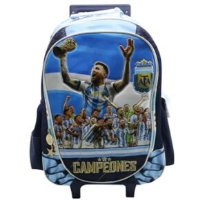 MOCHILA CRESKO "ARGENTINA CAMPEON DEL MUNDO" 18" C/CARRO (AF120)