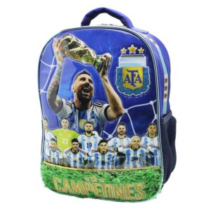 MOCHILA CRESKO "ARGENTINA CAMPEON DEL MUNDO" C/PASTO 12" ESPALDA (AF002)