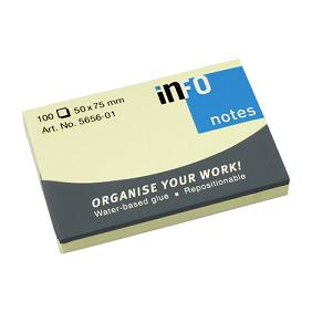 NOTAS ADHESIVAS INFO 50X75X 100 AMARILLO (5656-01)