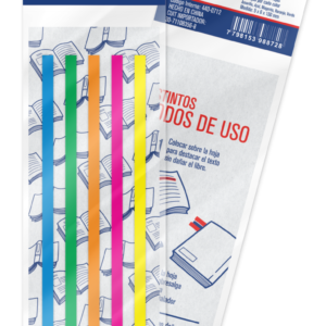 NOTAS RESALTADOR ADHESIVO LIGGO TRANSPARENTES V/COLORES 6X5X150MM 125H. (440-0712)