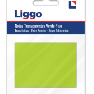 NOTAS ADHESIVAS LIGGO TRANSPARENTES V/COLORES 50X70 50H. (440-0708)