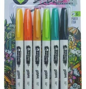 MARCADOR PIZZINI PUNTA FINA "NATURALEZA" (1600CS4X6)