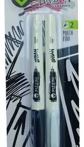 MARCADOR PIZZINI PUNTA FINA "DUPLA" (1600CS1X2)