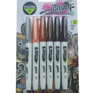 MARCADOR PIZZINI PUNTA FINA "CAFÉ" (1600CS2X6)