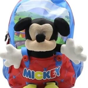 MOCHILA CRESKO CON PELUCHE MICKEY ESPALDA 12"  (KM804)