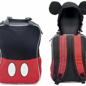 MOCHILA CRESKO MICKEY CON CAPUCHA ESPALDA 12" (KM079)