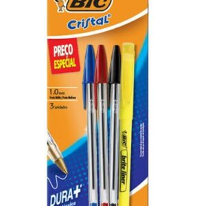 KIT BIC ESCOLAR CRISTAL X3U + RESALTADOR  (9710701)