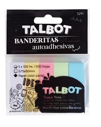 BANDERITAS TALBOT AUTOADHESIVAS PASTEL 500H (5291)