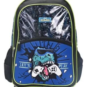 MOCHILA MODAX LETS PLAY DINO GAMER C/CARRO 18" (35416)
