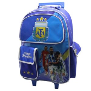 MOCHILA CRESKO "ARGENTINA CAMPEON DEL MUNDO" 18" C/CARRO (AF123)