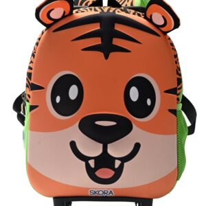 MOCHILA MODAX TERMOFORMADA HELLO KAWAI TIGRE C/CARRO 12" (35296)