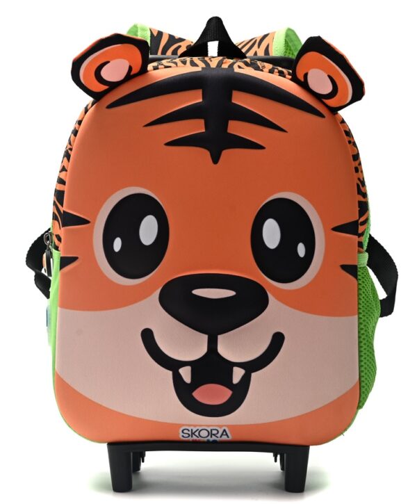 MOCHILA MODAX TERMOFORMADA HELLO KAWAI TIGRE C/CARRO 12" (35296)