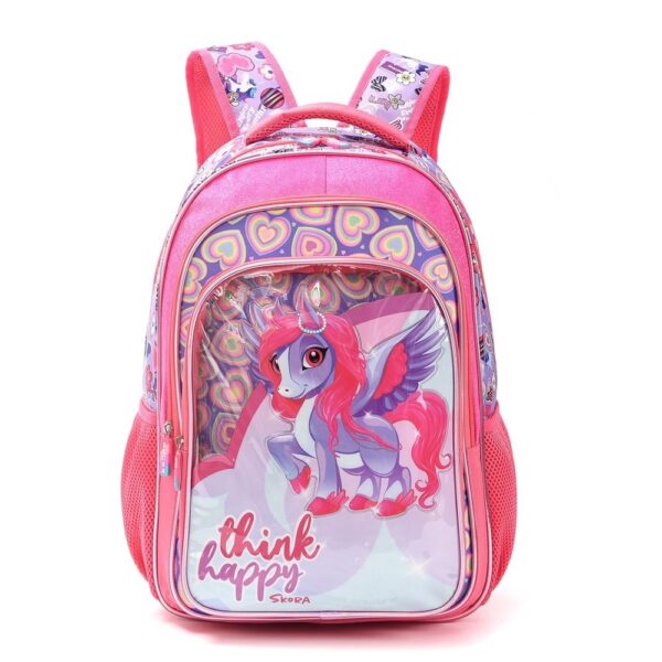 MOCHILA MODAX THINK HAPPY SPARKLE C/CARRO 18" (35359)