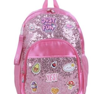 MOCHILA MODAX JUST FUN LENTEJUELAS ESPALDA 17" (35419)