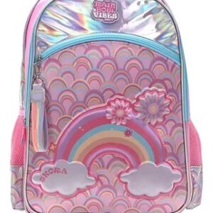 MOCHILA MODAX RAINBOW VIBES ARCOIRIS C/CARRO 18" (35345)