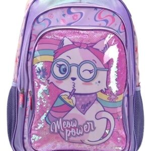 MOCHILA MODAX THINK HAPPY MEOW POWER C/CARRO 18" (35341)