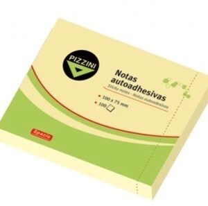 NOTAS AUTOADHESIVAS PIZZINI 100X75 100 HJS AMARILLAS (NA10075100)