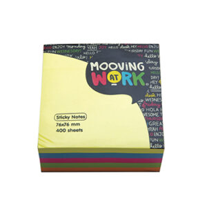NOTAS ADHESIVAS MOOVING 76X76X400 NEON MULTICOLOR (2112100104)