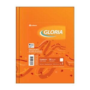 CUADERNO GLORIA T/DURA X84H P/FORRAR RAYADO (100924)