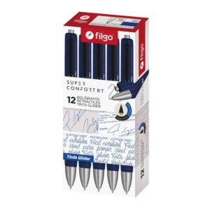 BOLIGRAFO FILGO SUPER CONFORT RETRACTIL AZUL/NEGRO X12U  (SCRT7-C12-001)