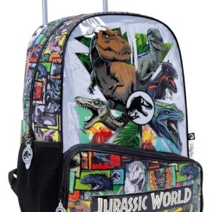 MOCHILA WABRO JURASSIC WORLD MULTI DINO C/R 18" (77117)