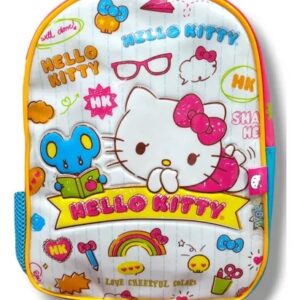 MOCHILA WABRO  HELLO KITTY CHEERFUL COLORS ESPALDA 12" (74300)