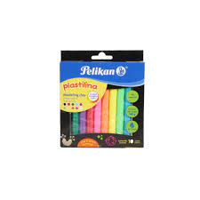 PLASTILINA PELIKAN NEON X10U SURTIDAS.