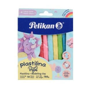 PLASTILINA PELIKAN PASTEL X10U SURTIDAS.
