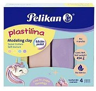 PLASTILINA PELIKAN PASTEL X4U SURTIDAS.
