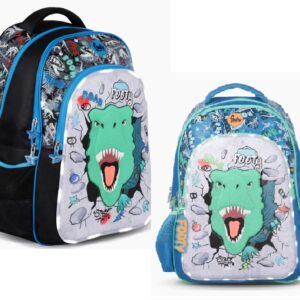 MOCHILA FOOTY 2025 DINO GLOW C/LUZ LED ESPALDA 18" (F5413)