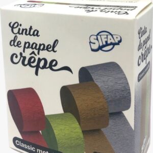CINTA DE PAPEL CREPE SIFAP CLASICS METALICA X4U. (5301)