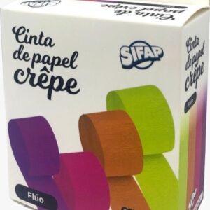 CINTA DE PAPAPEL CREPE SIFAP FLUO X4U. (5302)