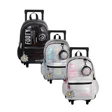 MOCHILA FOOTY 2025 BIG KIDS MARGARITA C/MONEDERO C/CARRO 18" (F6031)