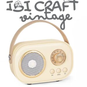 PARLANTE IBI CRAFT VINTAGE BLUETOOTH PINK/BEIGE.