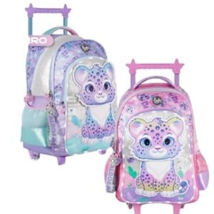 MOCHILA FOOTY SUPER HEARTH C/LUZ LED C/CARRO 18" (F6321)