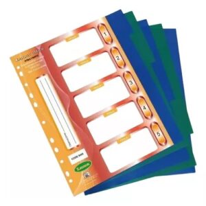 SEPARADOR LAMA OFICIO PVC 5 POS. V/COLORES (5TBA150FC)