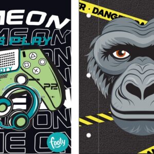 CARPETA INKDROP ESCOLAR N°3 C/CORDON FOOTY BOY II