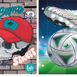 CARPETA INKDROP ESCOLAR N°3 C/CORDON FOOTY BOY I